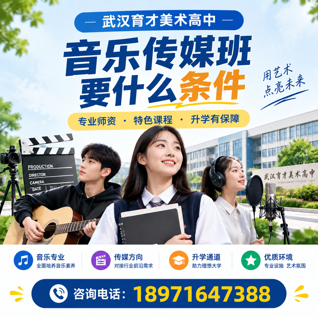 避免误区！武汉育才美术高中音乐传媒班入学条件全解析