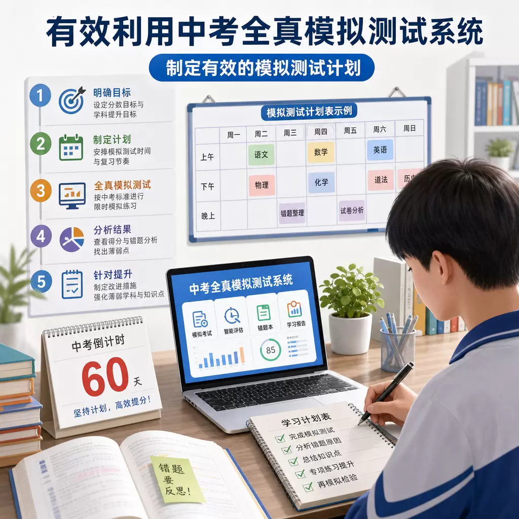 在黄梅如何有效利用中考全真模拟测试系统?