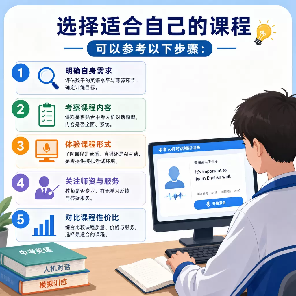 如何在黄梅选择合适的中考人机对话模拟训练课程