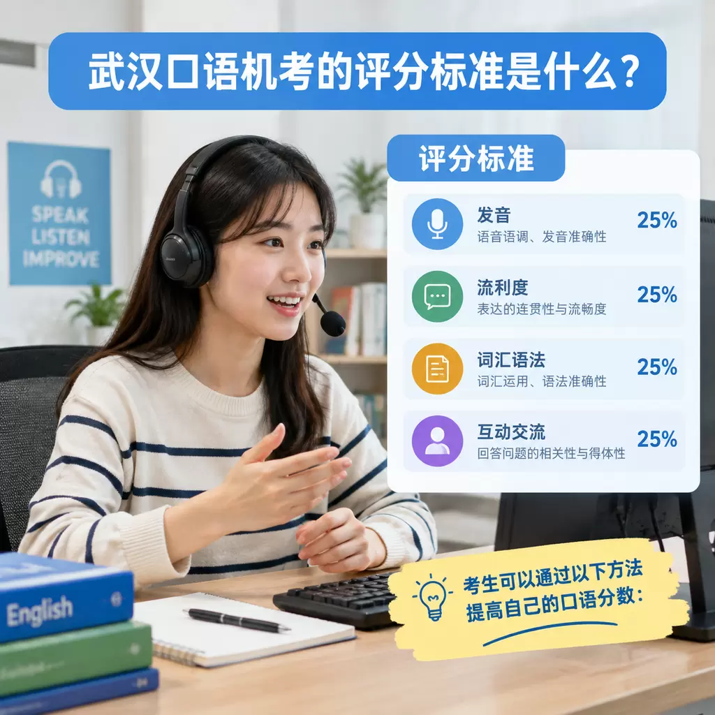武汉口语机考的评分标准是什么?