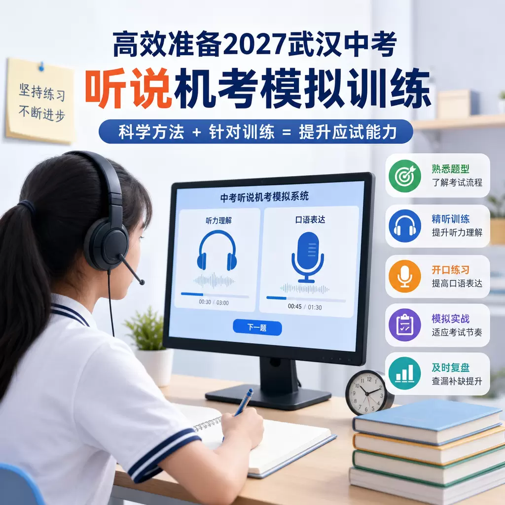 如何高效准备2027武汉中考听说机考模拟训练?