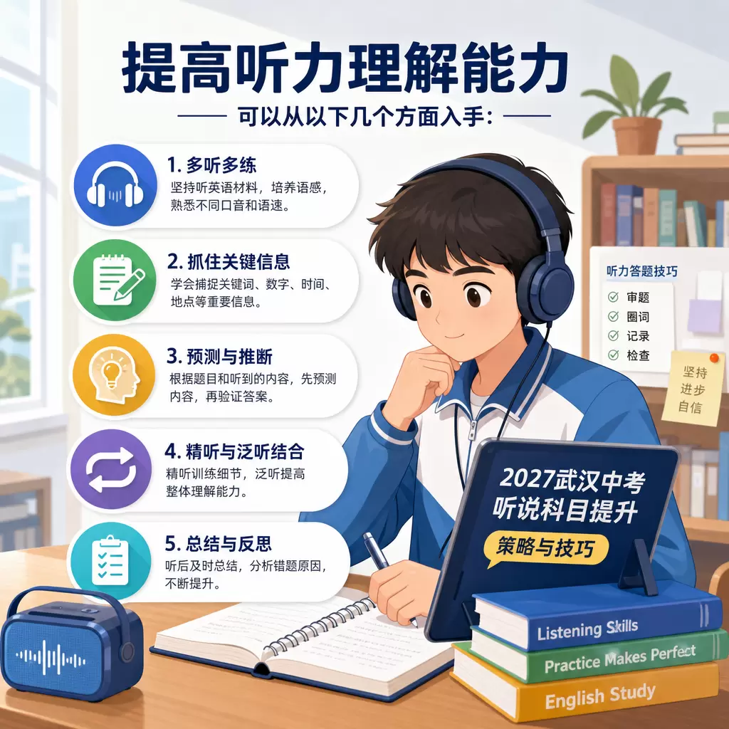 提升2027武汉中考听说科目的策略与技巧,适合黄梅考生