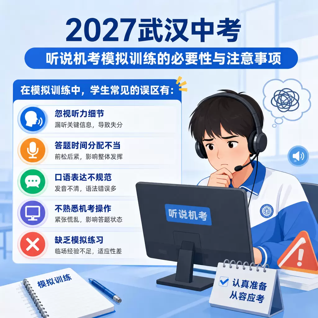 2027武汉中考听说机考模拟训练的必要性与注意事项