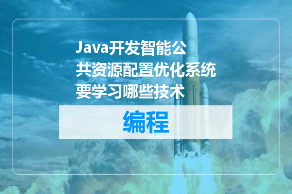 Java开发智能公共资源配置优化系统要学习哪些技术