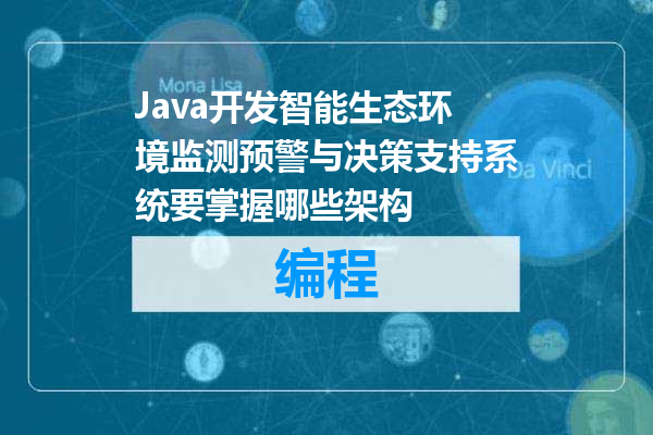 Java开发智能生态环境监测预警与决策支持系统要掌握哪些架构