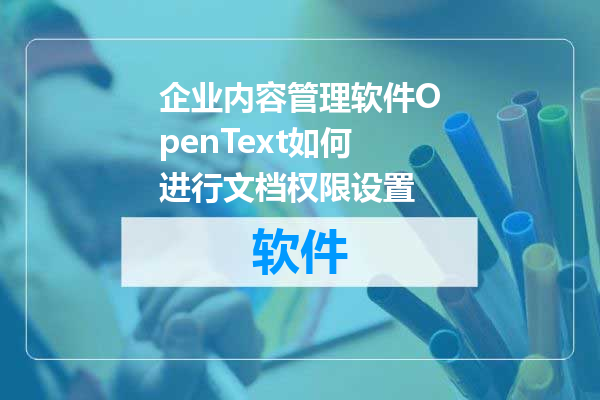 企业内容管理软件OpenText如何进行文档权限设置