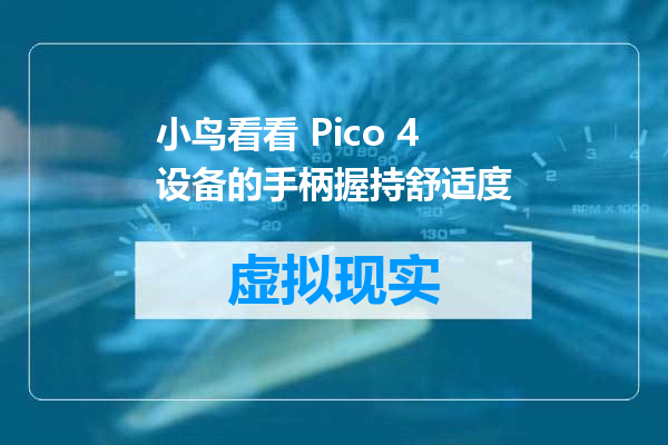 小鸟看看 Pico 4 设备的手柄握持舒适度