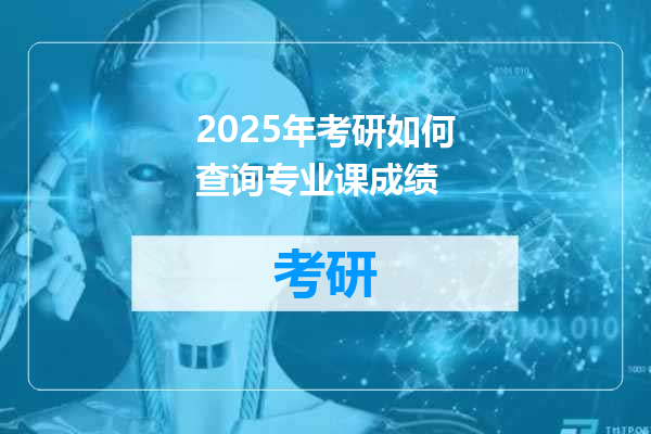 2025年考研如何查询专业课成绩
