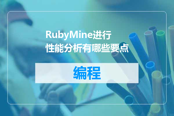 RubyMine进行性能分析有哪些要点