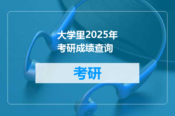 大学里2025年考研成绩查询