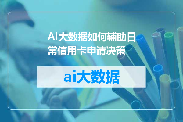AI大数据如何辅助日常信用卡申请决策