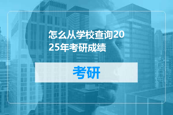 怎么从学校查询2025年考研成绩