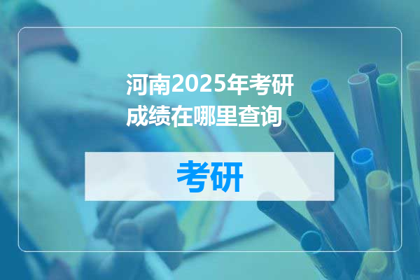 河南2025年考研成绩在哪里查询