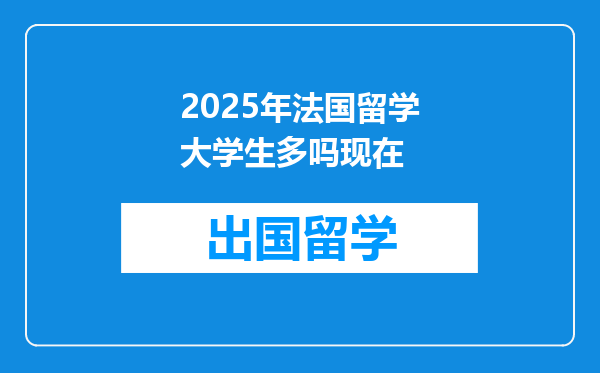 2025年法国留学大学生多吗现在
