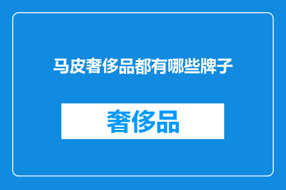 马皮奢侈品都有哪些牌子