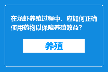 在龙虾养殖过程中，应如何正确使用药物以保障养殖效益？