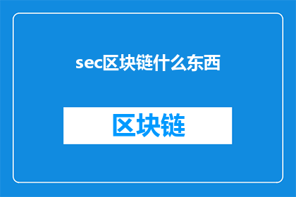 sec区块链什么东西