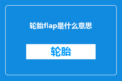 轮胎flap是什么意思(轮胎flap的含义是什么？)