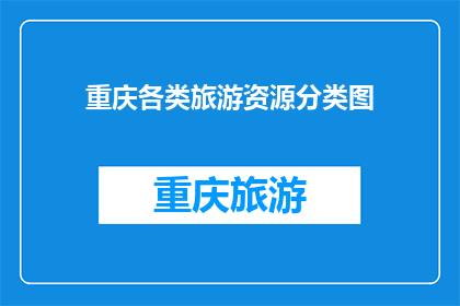 重庆各类旅游资源分类图(重庆旅游资源丰富多样，如何分类图解？)