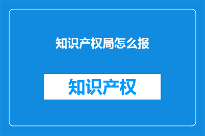 知识产权局怎么报(知识产权局如何进行申报？)