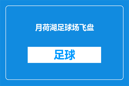 月荷湖足球场飞盘(月荷湖足球场的飞盘活动，你参与了吗？)